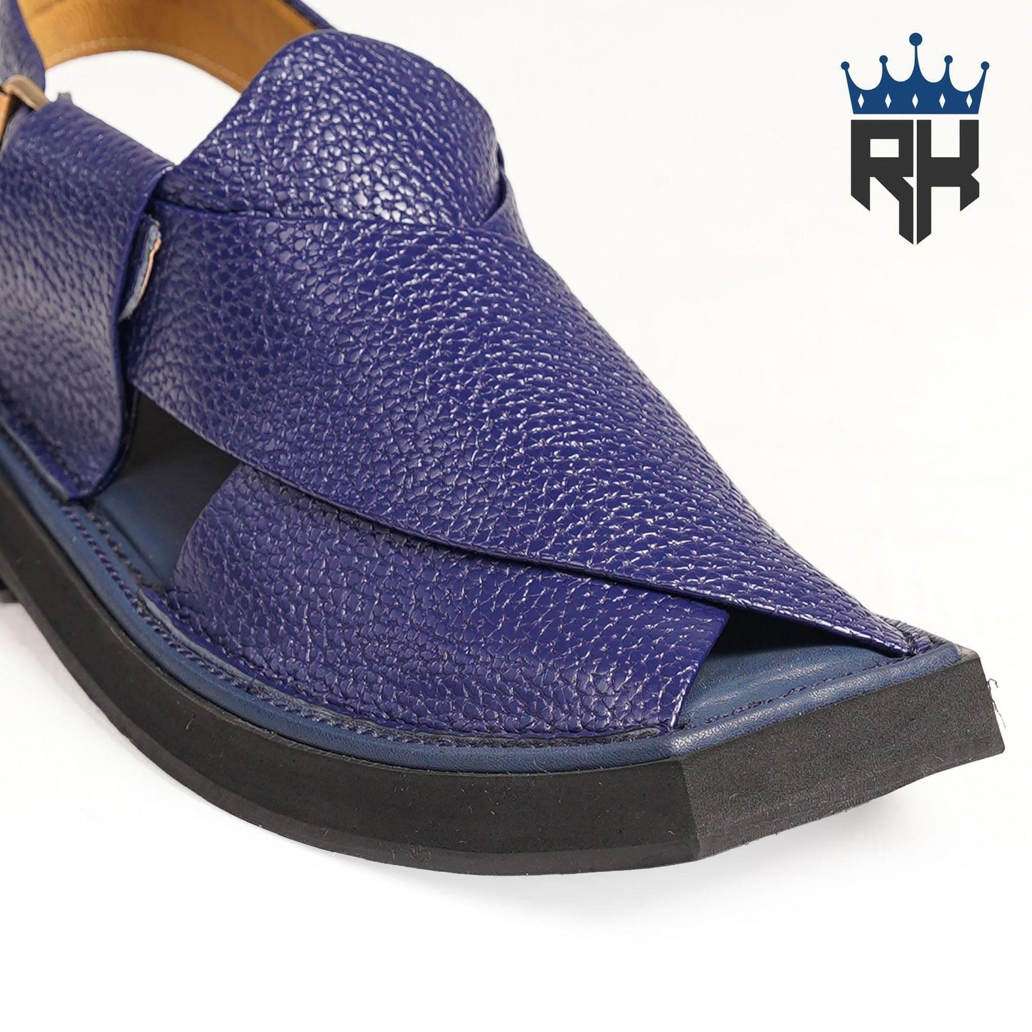 Kaptan Chappal Blue Doted