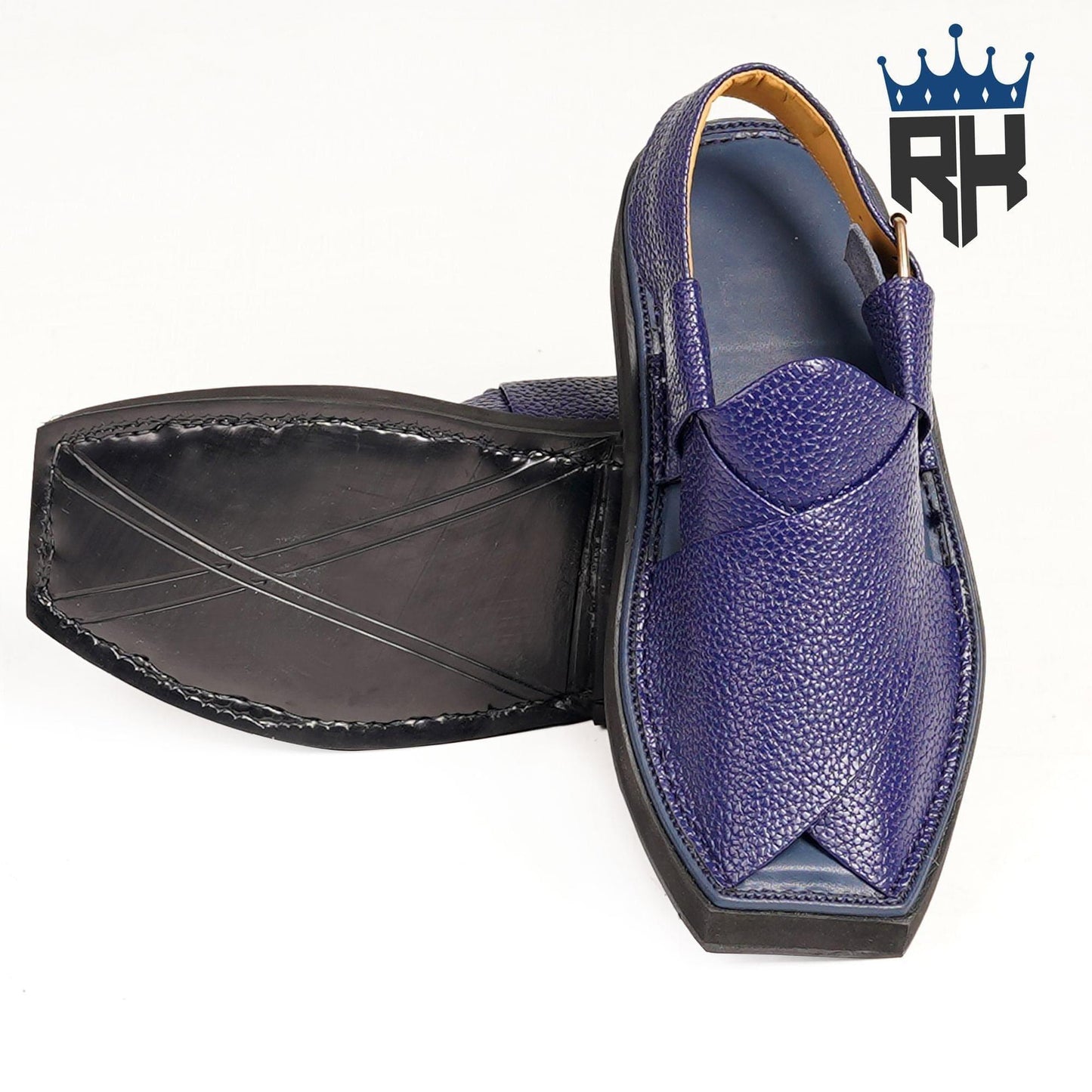 Kaptan Chappal Blue Doted
