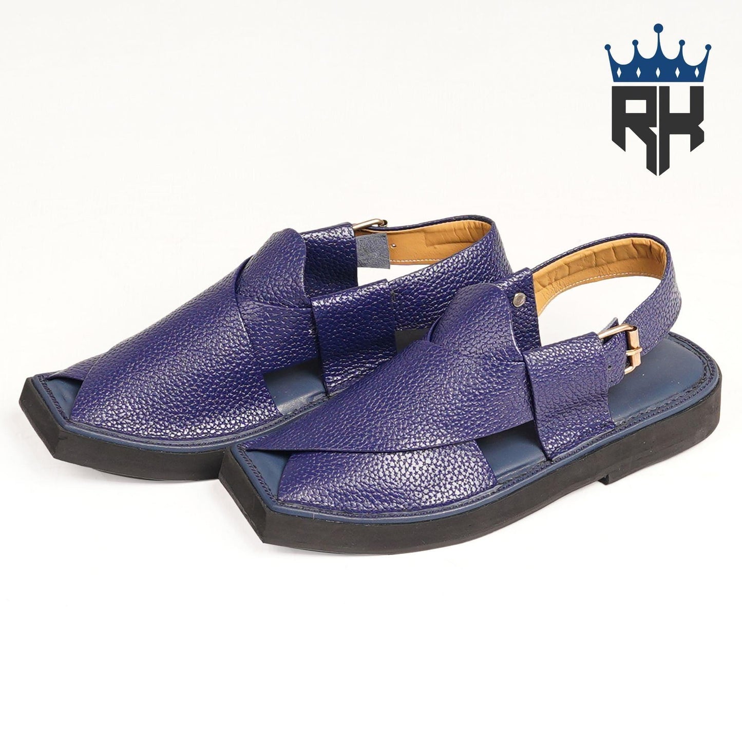 Kaptan Chappal Blue Doted