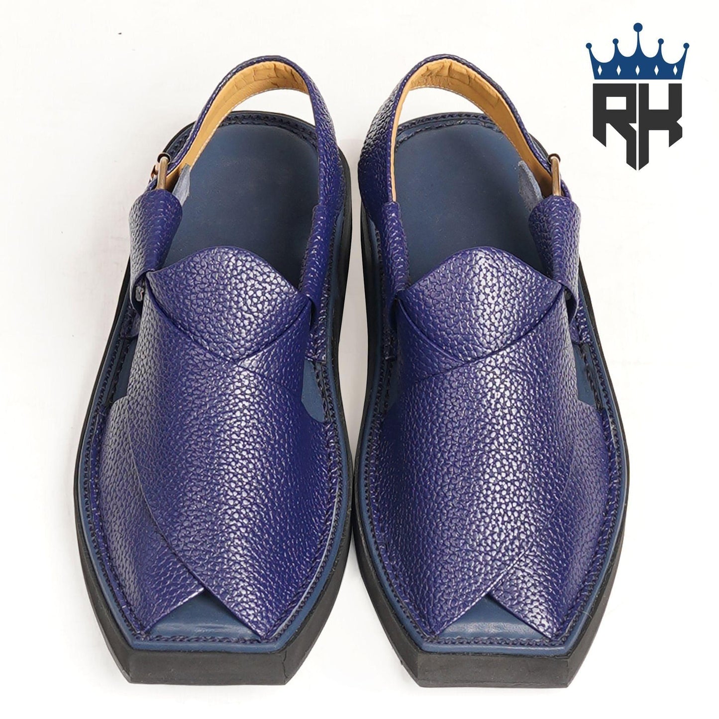 Kaptan Chappal Blue Doted