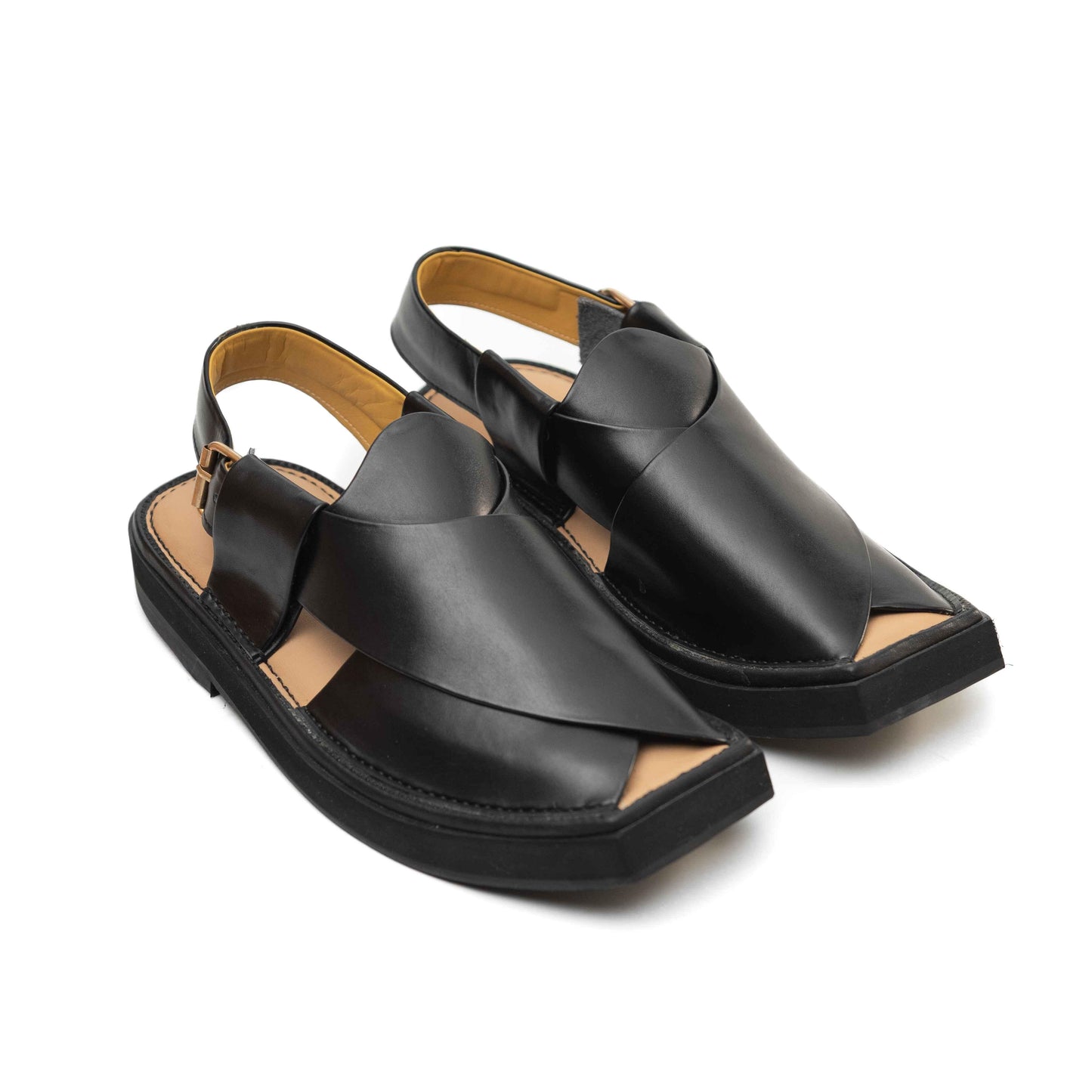 Black Kaptan Chappal