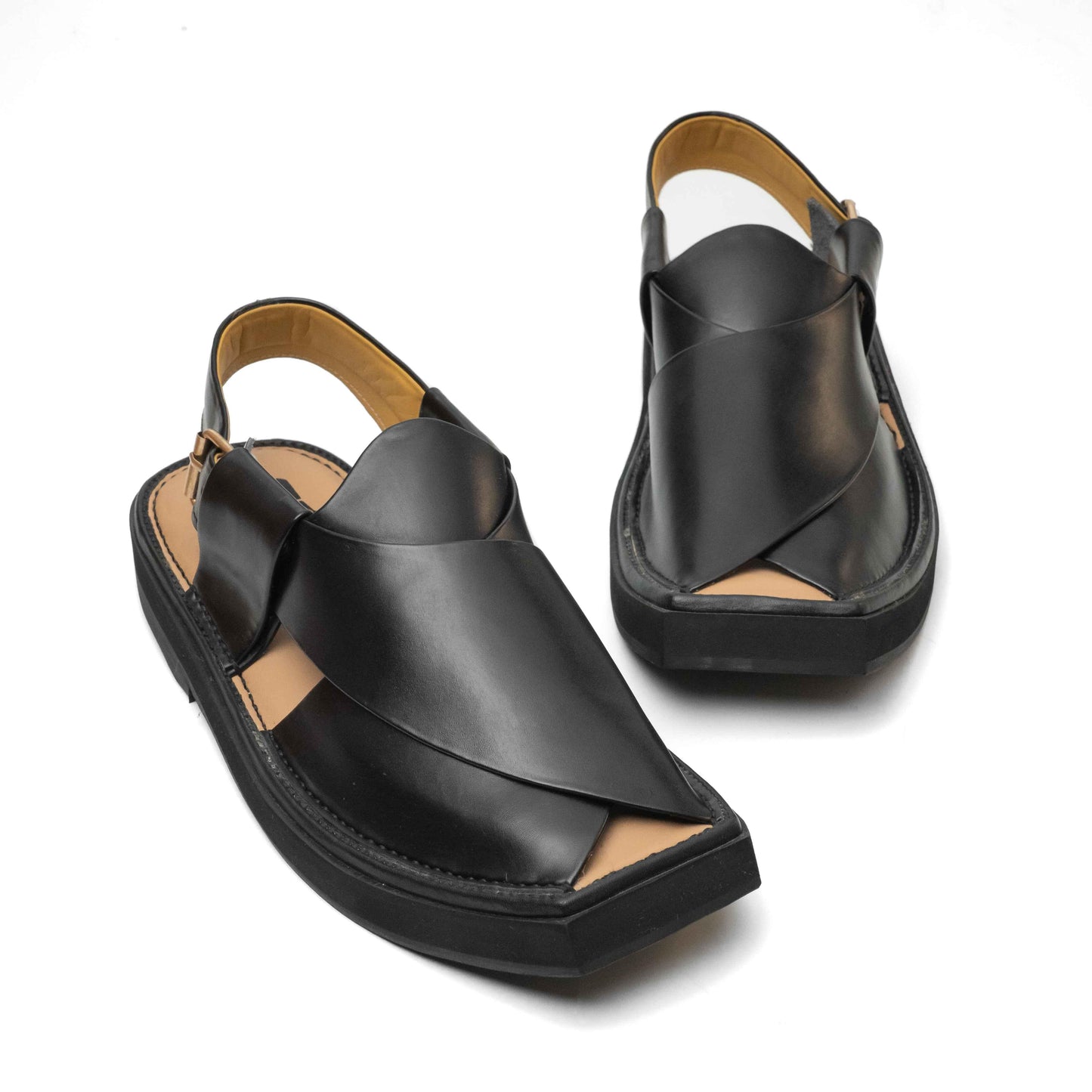 Black Kaptan Chappal