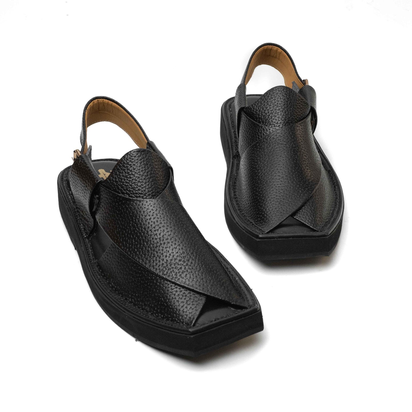 Kaptan Chappal Black Doted