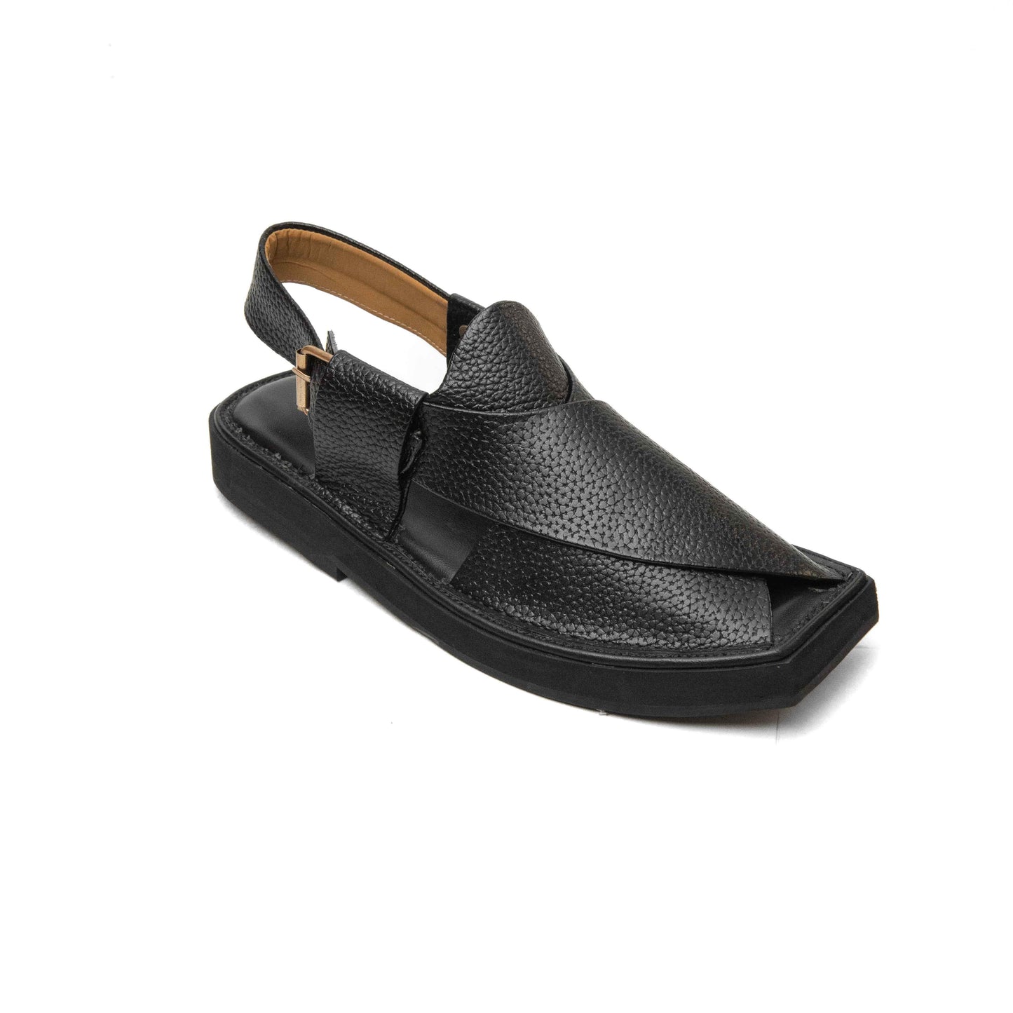 Kaptan Chappal Black Doted