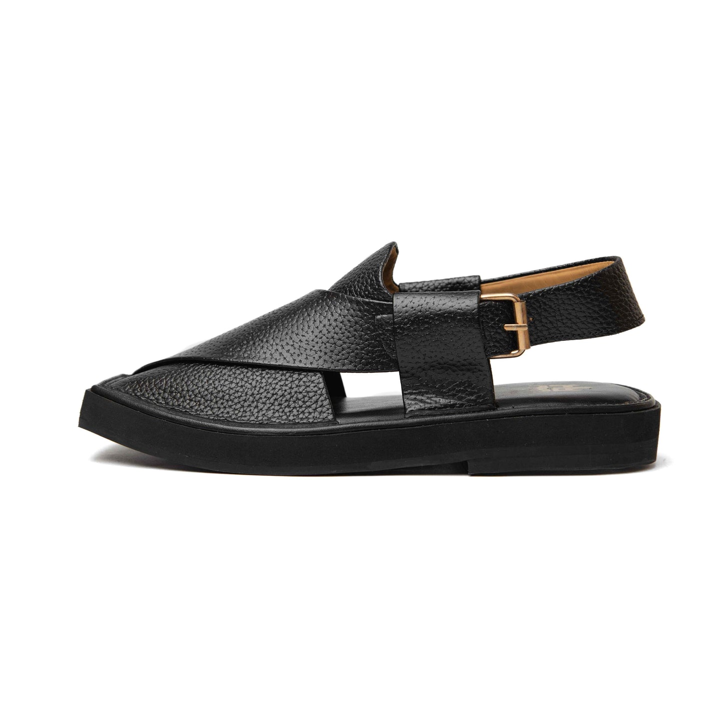 Kaptan Chappal Black Doted